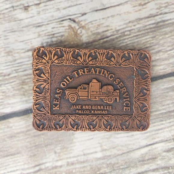 Keas Oil Treating Service Belt Buckle Palco KS - Picture 7 of 10